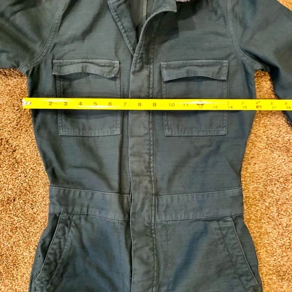 Madewell Sherpa Blue Jumpsuit with Collar Detail - Picture 9 of 11